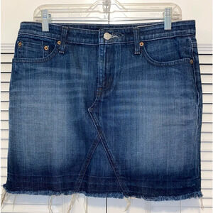 RL Polo Jeans Multi stitch denim A-Line Skirt